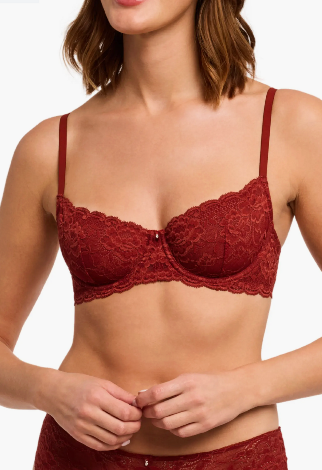 Flirt Demi Lace Bra Chili