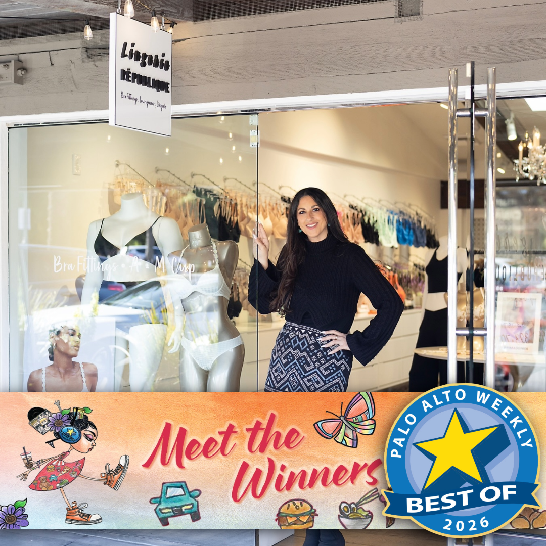 We're Honored: Lingerie République Named Best Boutique in Palo Alto 2026