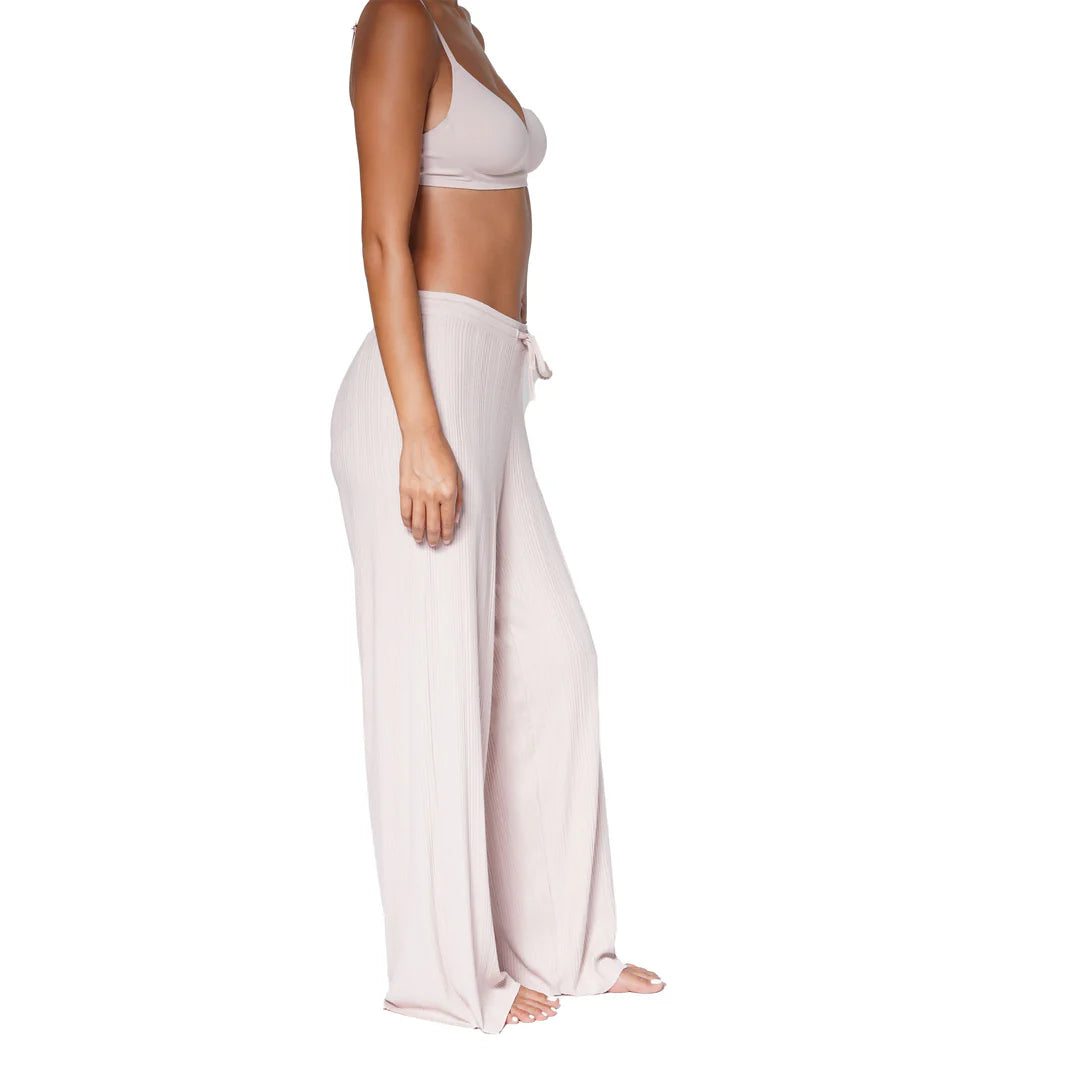 Ribbed Lounge Pants Beige