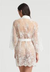 Darling Lace Robe Ivory