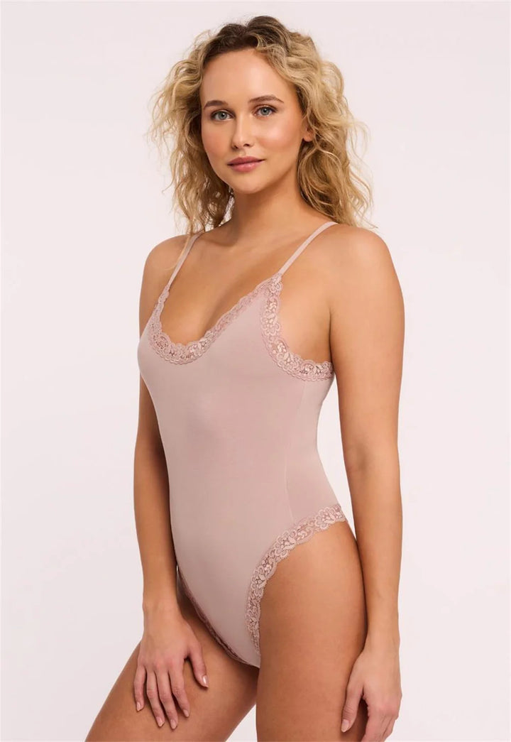 Modal Lace Bodysuit Honeysuckle