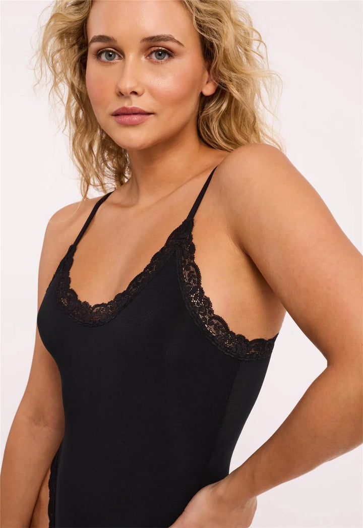 Modal Lace Bodysuit Honeysuckle