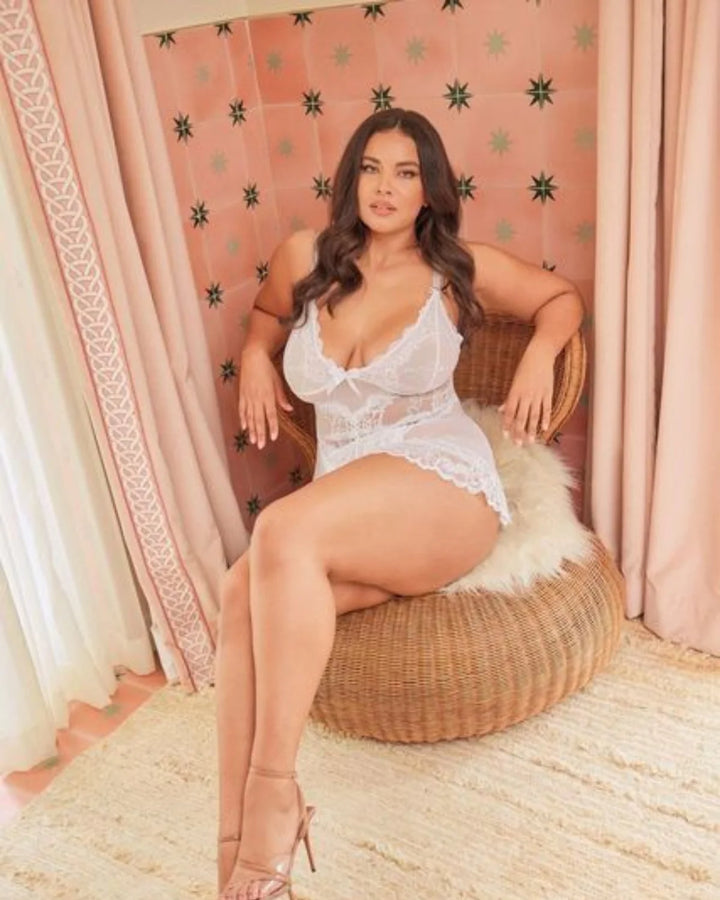 Valentine Lace Babydoll & Thong Set