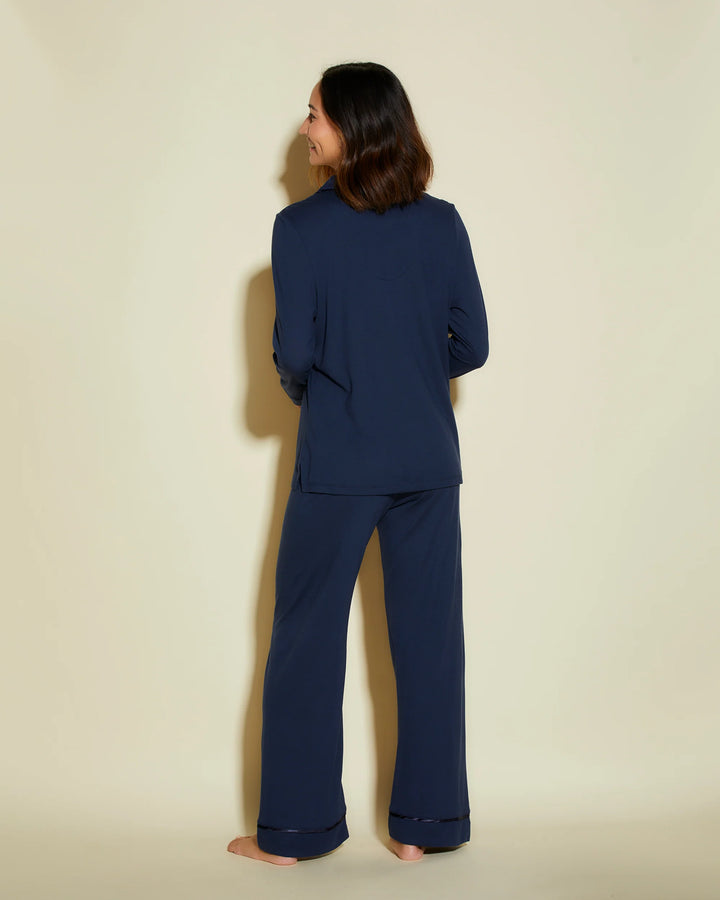 Bella Long Sleeve Top & Pant Pajama Set Navy