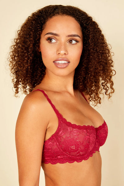 Never Say Never Balconette Bra Sindoor Red