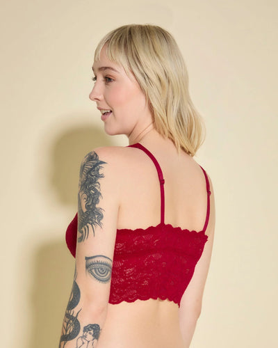 Never Say Never Plungie Longline Bralette Sindoor Red