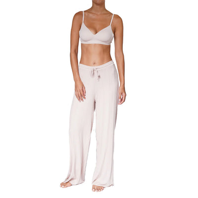 Ribbed Lounge Pants Beige