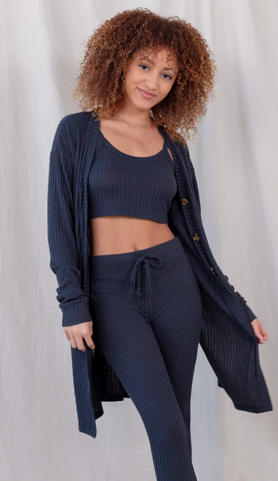 OFF DUTY KNIT CARDIGAN SLEET