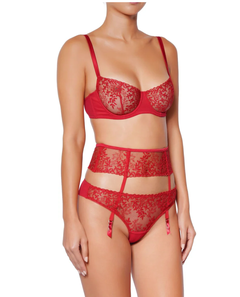 Eglantine Garter Belt RED