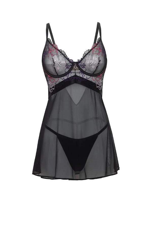 Leanna Sheer Babydoll in Exotic Daydream