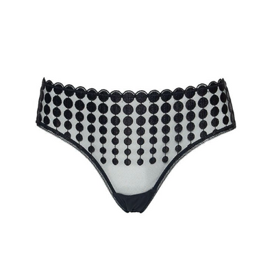 DECO DOTS BOY SHORT IN BLACK