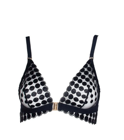 DECO DOTS BRALETTE IN BLACK