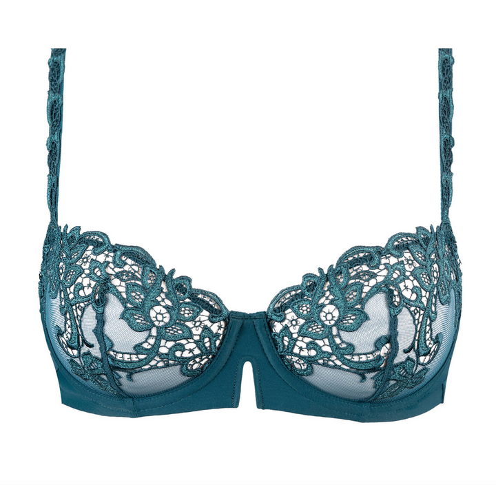 Saga Sheer Demi Bra Prestige Blue