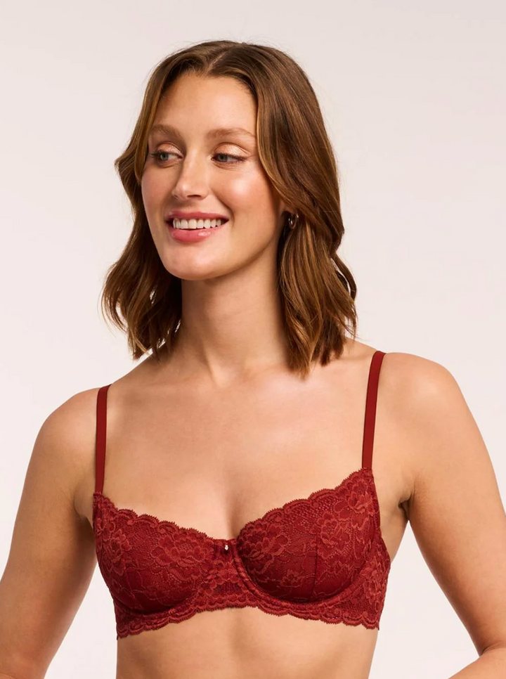 Flirt Demi Lace Bra Chili