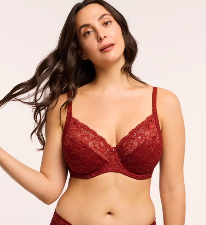 Muse Full Cup Lace Bra Chili