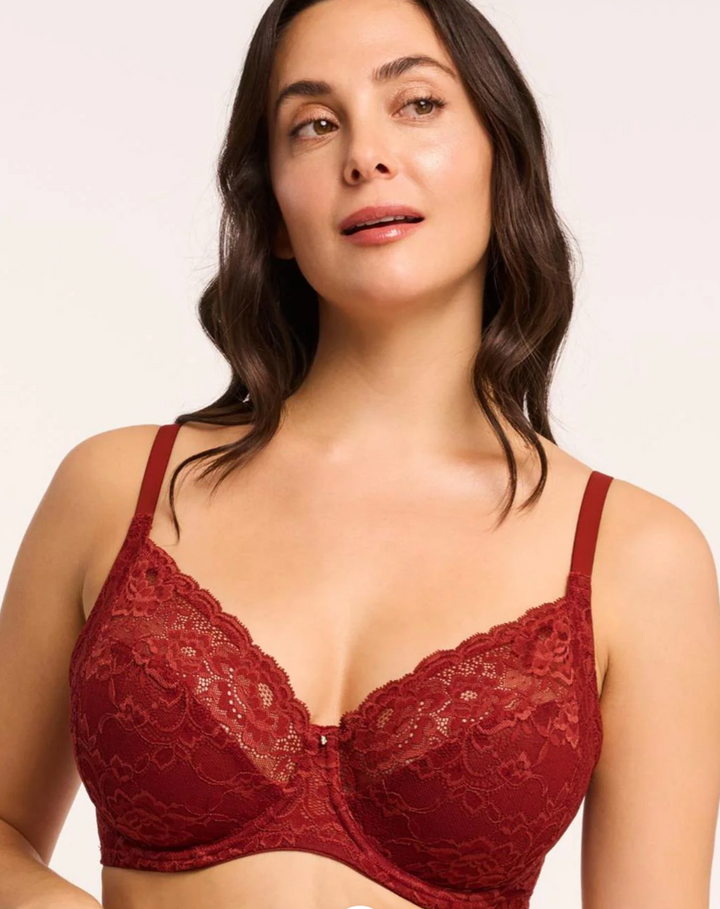 Muse Full Cup Lace Bra Chili