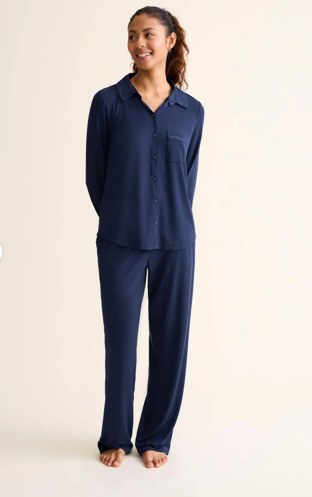 Button Down Pj Set Ink