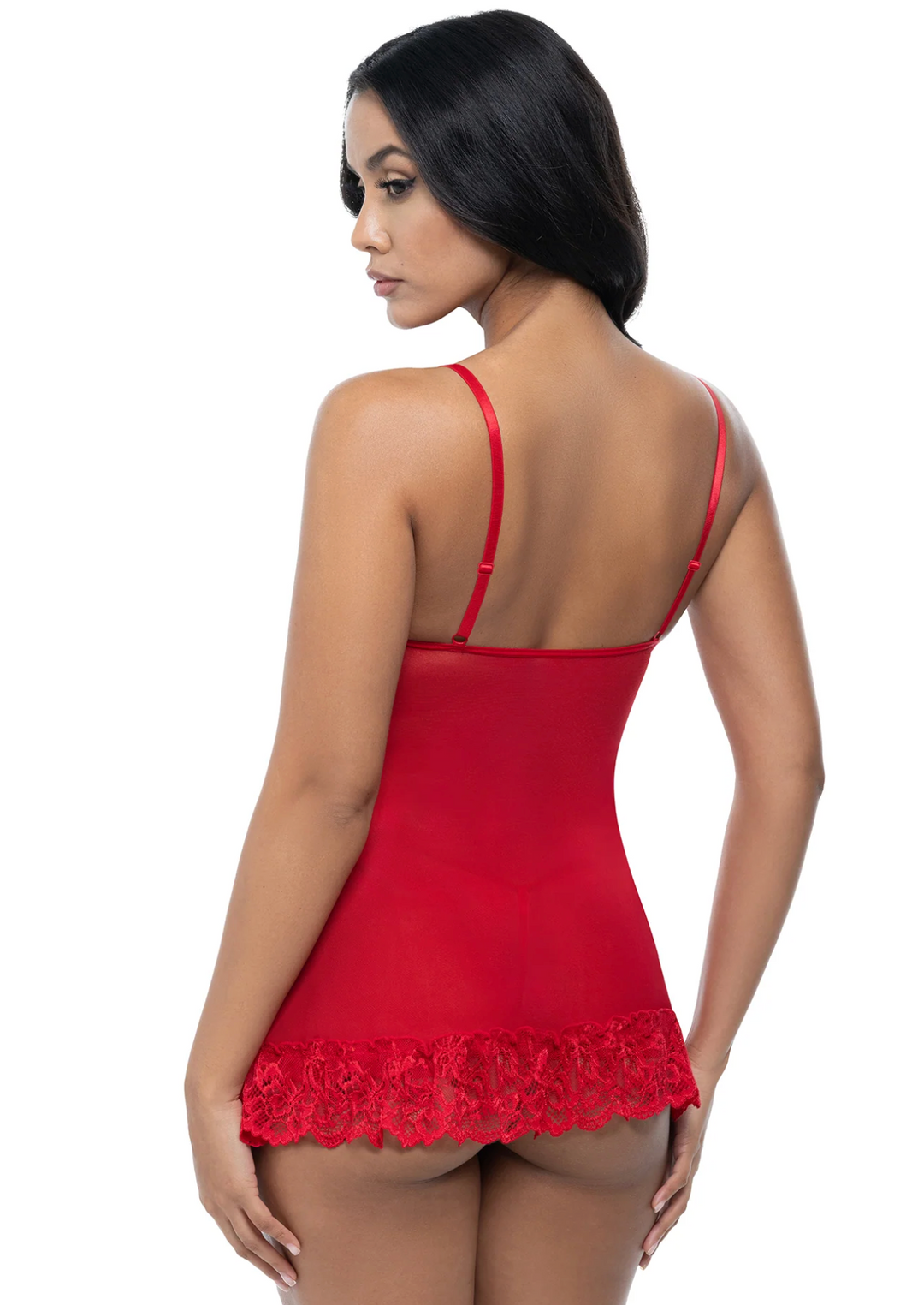 Valentine Lace Babydoll & Thong Set