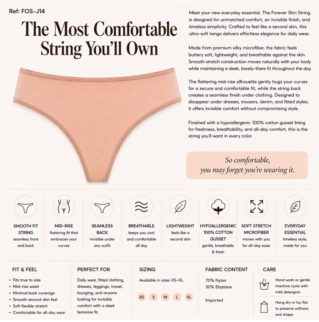 Lightweight Microfiber Thong