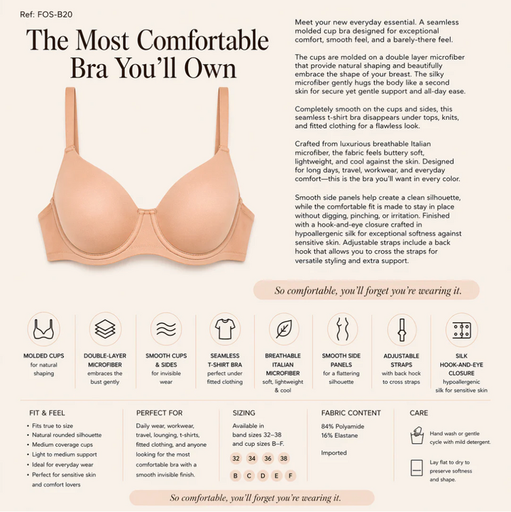 Lightweight Microfiber Comfort Bra