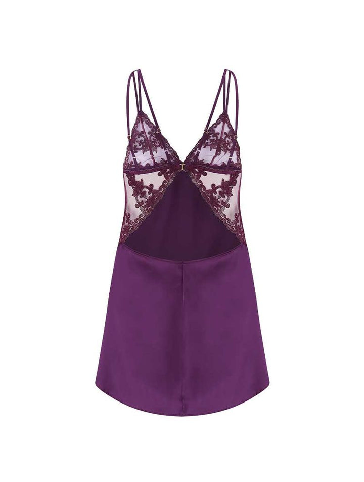 Cecilia Silk Babydoll Purple