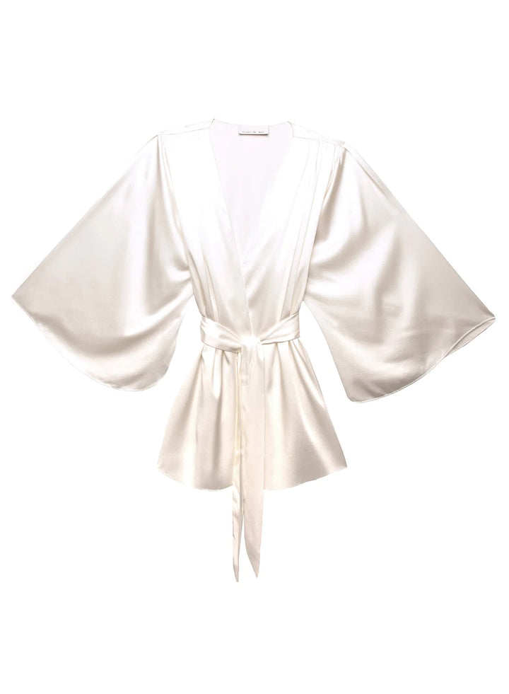 Angel Sleeve Robe Creme