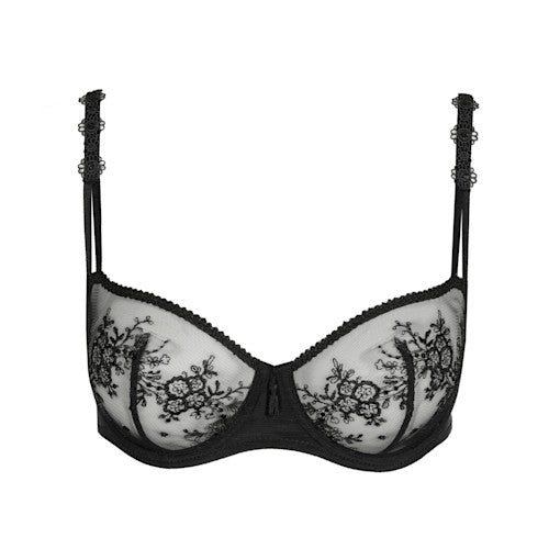 Annaelle SHEER BALCONETTE BRA Black