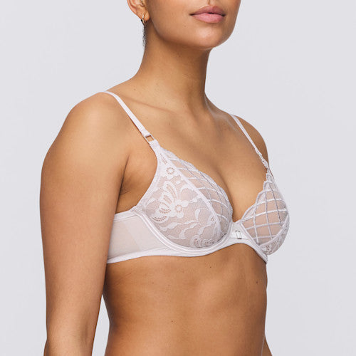 Aven SHEER PLUNGE BRA Marble