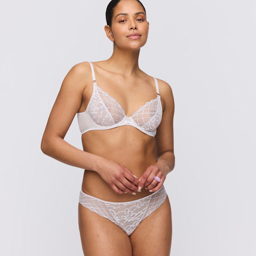 Aven SHEER PLUNGE BRA Marble