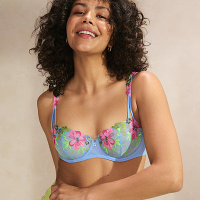 Odilly SHEER BALCONETTE BRA Santorini Blue