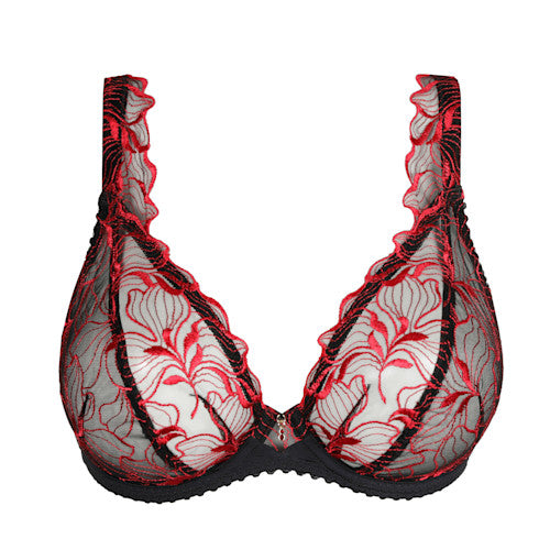 Springdale Plunge Bra Black Rose