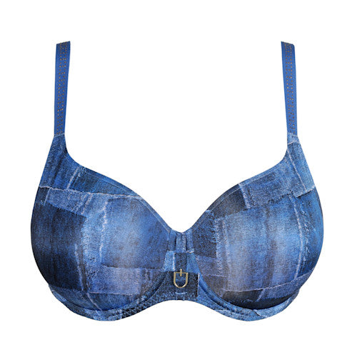 Mauna PLUNGE BRA Twill Blue