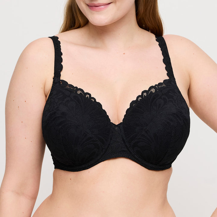 Rupi Padded Heartshape Bra Black