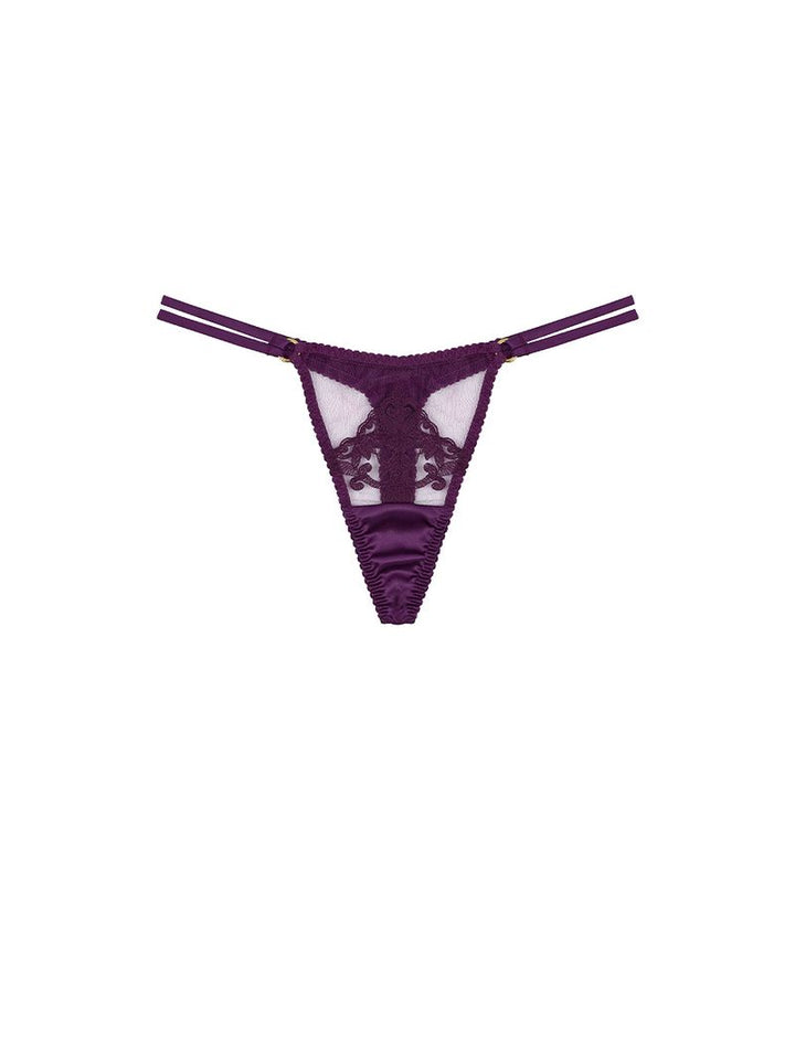 Cecilia Silk Thong Purple