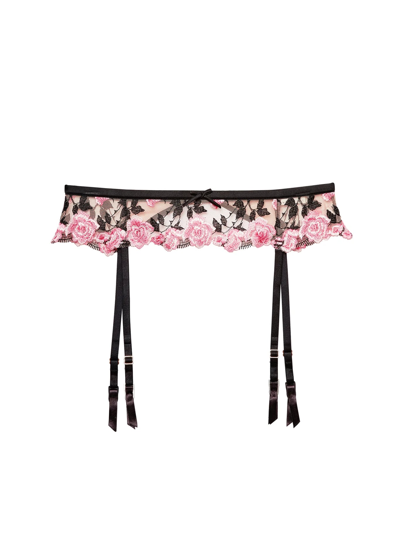 FLEUR DU MAL ROSES & THORNS GARTER BLACK GR0050
