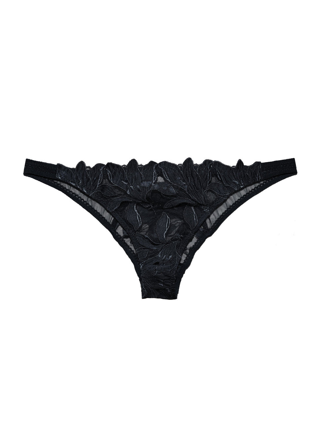 FLEUR DU MAL LILY EMBROIDERY CHEEKY BLACK PY0147