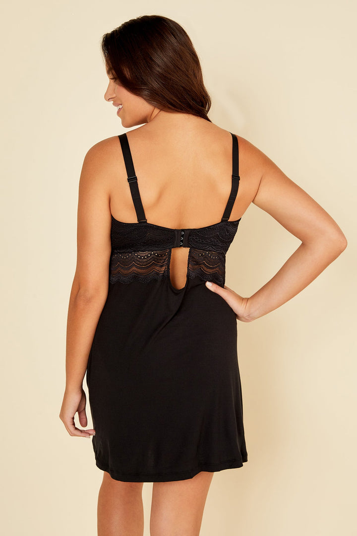 COSABELLA Ceylon Modal Curvy Babydoll BLACK CEYSW2602