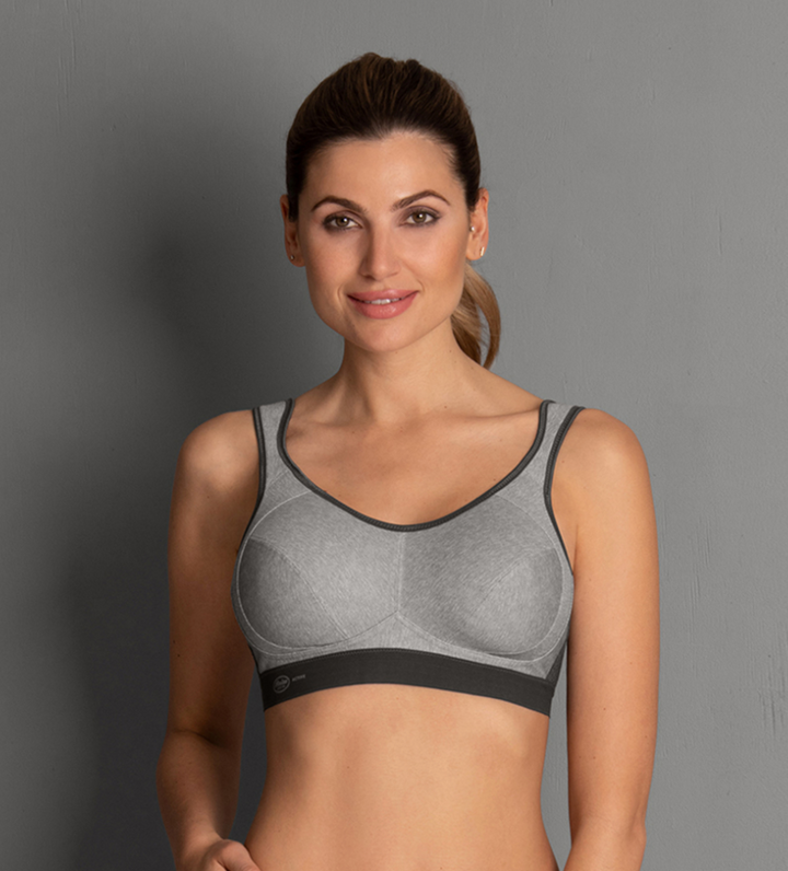 Anita Extreme Control Sports Bra  B - H Cup Heather Grey 5527