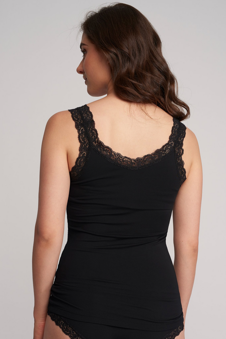 Lace Strap Camisole Black