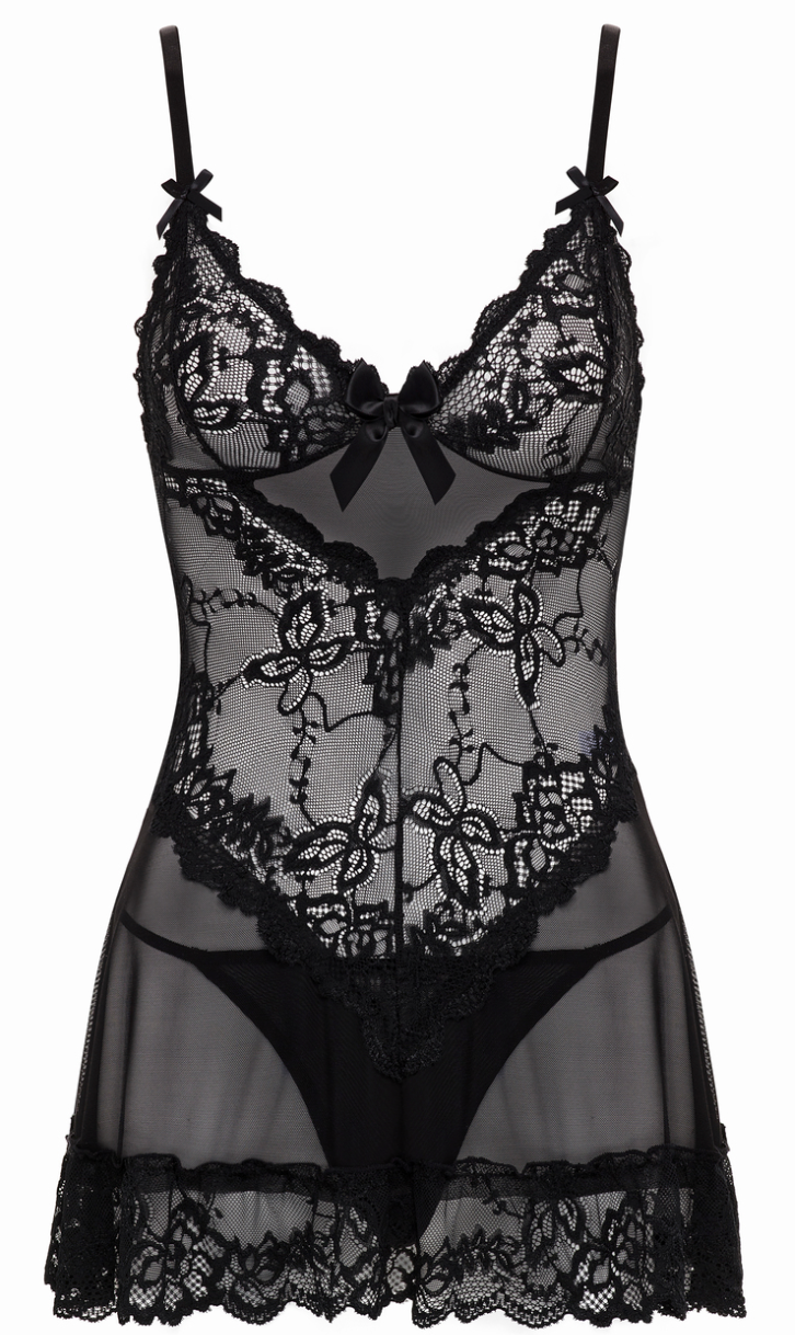 Oh là là Chéri Paris Valentine Lace Babydoll & Thong Set 2139